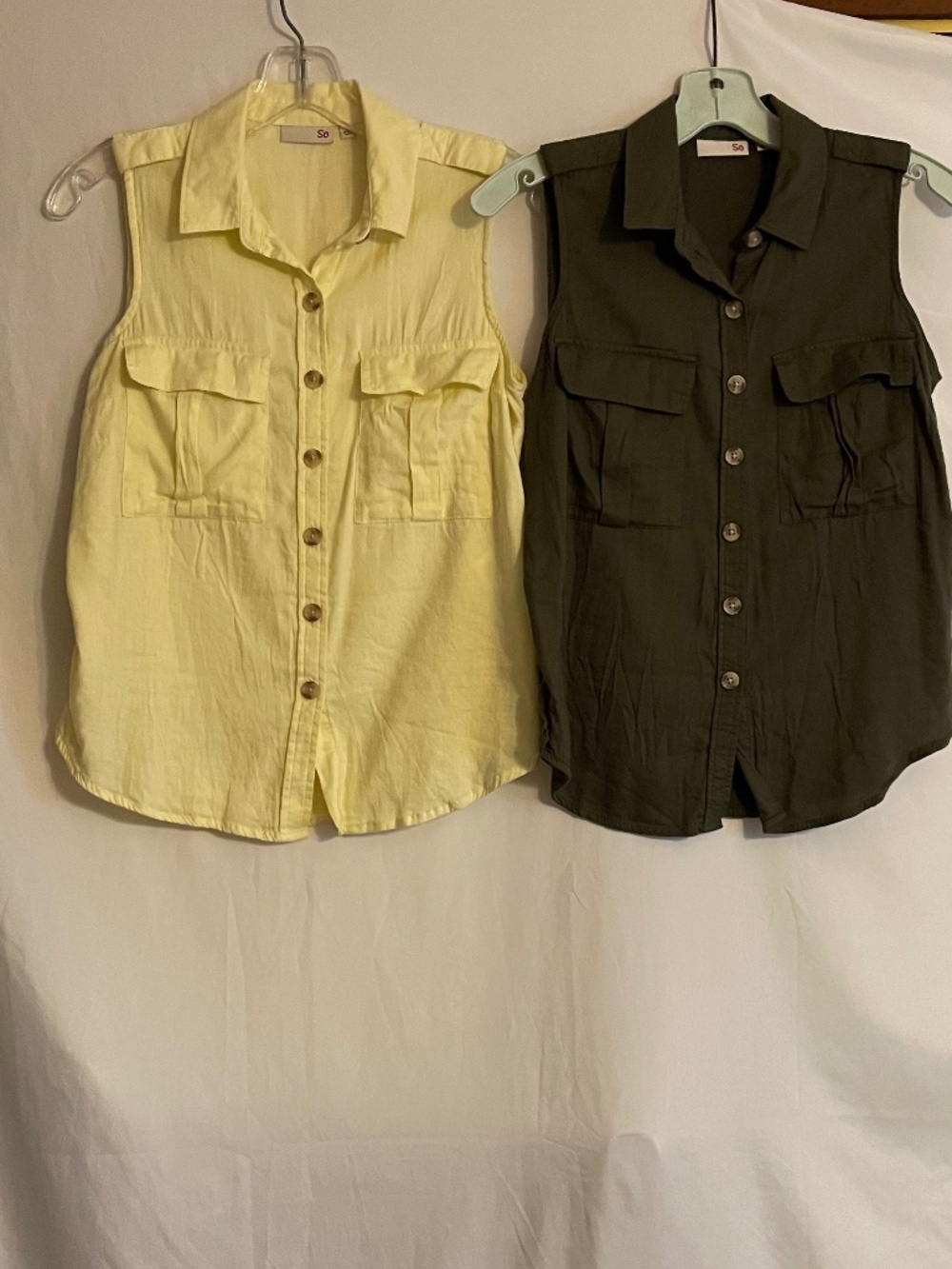 🌸EUC So Brand Sleeveless Linen Tops Size Small 2 for 1🌸